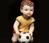 Фарфоровая кукла "Футболист", Sibania