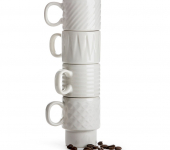SagaForm Набор 4 кружек для эспрессо Coffee & More
