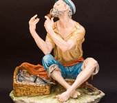Скульптура "Рыбак", Tiche Porcellane