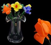 Цветок стеклянный "Тюльпан оранжевый" 50 см, Egermann