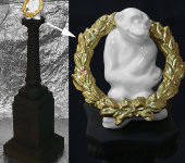 Статуэтка "Колона с обезьяной", Ceramiche Dal Pra