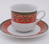 Чайный набор на 6 персон, Сабина "Красная лента", 0979, Leander
