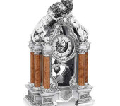 Часы "Львы" с колоннами, Linea Argenti