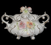 Ваза "Розовые розы", Ceramiche Ferraro