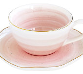Чашка с блюдцем Artesanal (розовая) без инд.упаковки
