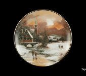 Декоративная тарелка "Башня/пейзаж", 1245/1-1, Anton Weidl Gloriа