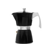 Кофеварка гейзерная на 6 чашек, цвет черный, для всех типов плит, литой алюминий, Evva Black