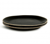 SagaForm Набор тарелок для закуски черные, 2 шт