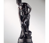Скульптура "Венера", на подставке из чёрного мрамора, 85 см, Fonderia Ruocco