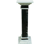 Колонна из мрамора, чёрный с светло-серым, 105 см, Fonderia Ruocco