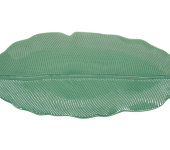 Блюдо-листок сервировочное (св.зелёный) Мадагаскар, большой, в подарочной упаковке.