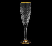 Бокалы для шампанского "Nicolette" отводка золото, набор 6 шт, Bohemia Jihlava