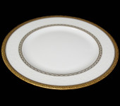Набор из 6-ти десертных тарелок "Квадрат", цвет декора: золотой, упаковка: техническая, F06-051G-PL3