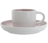 Чашка кофейная с блюдцем Оттенки (розовая) без инд.упаковки