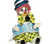 Статуэтка "Сидящий клоун в синей шляпе", Zampiva
