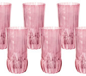 Набор: 6 стаканов для воды Адажио - розовая