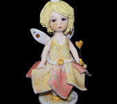 Статуэтка "Маленькая фея с сердечком", с жёлтыми волосами, Zampiva