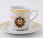Кофейный набор на 6 персон, Сабина "Версаче, золотая лента", A126, Leander