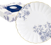 Тарелка десертная Голубые пионы