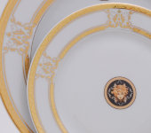 Набор десертных тарелок 19 см Сабина "Версаче, золотая лента", A126, Leander