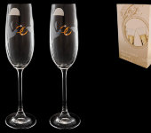 Бокалы для шампанского "Свадебные и парные наборы - Голубки" (2 шт.), Rona