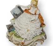 Статуэтка "Дама, рисующая картину", Porcellane Principe