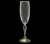 Бокал для шампанского "Ларго - Золотая отводка", набор 6 шт, Rona