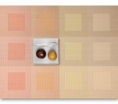 Салфетка подстановочная, плетение «квадраты, винил, (36х48) Pale orange (100115-010)
