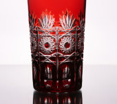Хрустальные стаканы для сока "Дрезден", рубин, набор 6 шт, Arnstadt Kristall