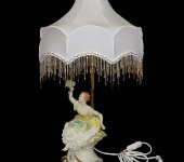 Лампа фарфоровая "Барышня с цветами", Porcellane Principe