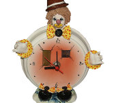 Часы круглые " Клоун в коричневой шляпе", Zampiva