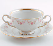 Чашка для супа Соната "Мелкие цветы, золото", 0158, Leander