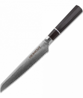 HC/OCTA-BR-20 Нож кухонный, для хлеба 20 см, дамасская сталь VG10 (67 слоев), рукоять черное дерево (DBRK-EK)