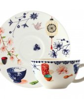 Чашка и блюдце "Чайная церемония", Gien  