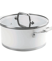 Кастрюля с крышкой 4.2л "Cookware White", Lacor