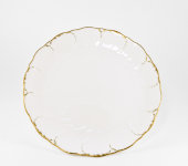 Набор тарелок десертных "Белый с золотом", 23 см, Narumi
