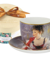 Чашка с блюдцем За чашкой кофе, в подарочной упаковке