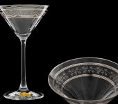 Бокал для мартини "Эсприт - Орнамент серебряный", набор 6 шт, Rona