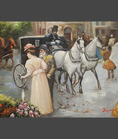 Картина "Бульвар" без рамы, 50х70 см, Bertozzi Cornici