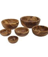 Набор из пяти пиал из оливкового дерева, Le Palais