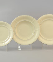 Набор тарелок 18/6 Соната Слоновая кость "Отводка платина", 1138, Leander