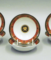 Набор салатников 16 см Сабина "Версаче, красная лента", B979, Leander