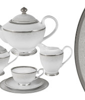 Чайный сервиз Вуаль белая 23 предмета на 6 персон