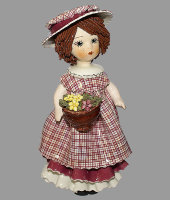 Статуэтка "Кукла с темными волосами с цветами", Zampiva