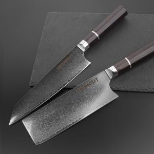 HC/OCTA-NA-18 Нож кухонный, разделочный 18 см, дамасская сталь VG10 (67 слоев), рукоять черное дерево (DCLK-EK) item