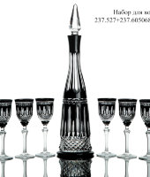 Набор для водки Black, хрусталь, Cristallerie Strauss S.A.