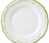 Тарелка обеденная Gien, Классика, зеленая полоскам 26 см