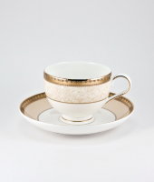 Набор чайных пар на 6 персон "Палатин Голд", Royal Bone China