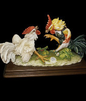 Статуэтка "Бойцовые петухи", Porcellane Principe