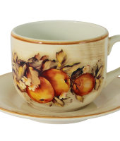Чашка с блюдцем "Зимние яблоки", LCS           